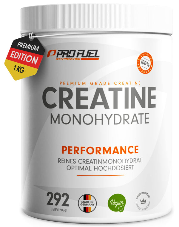 Kreatīna monohidrāta pulveris 1kg / 1000g tīrs kreatīna monohidrāts mikronizētā kvalitātē - optimāli augstas devas kreatīna monohidrāts - kreatīna pulveris bez piedevām, 100% vegāns - 292 dienu piegāde