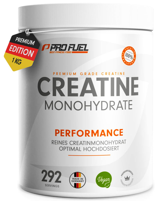 Kreatīna monohidrāta pulveris 1kg / 1000g tīrs kreatīna monohidrāts mikronizētā kvalitātē - optimāli augstas devas kreatīna monohidrāts - kreatīna pulveris bez piedevām, 100% vegāns - 292 dienu piegāde