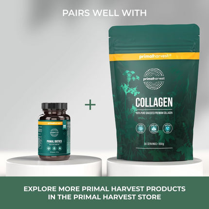 Primal Harvest ® Biotics - 30 kapsulas - 15 baktēriju celmi - 80 miljardi CFU + inulīns un dzīvās kultūras - laboratoriski pārbaudītas - zarnās šķīstošās kapsulas