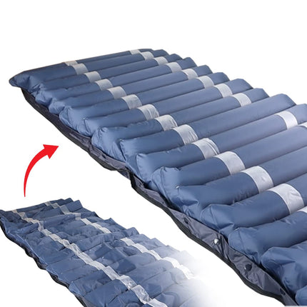 Mobiclinic® pro, Pretatspiedienu matracis ar gaisu, 200x105x12, 8, Mobi 3 Plus, Matracis ar mainīgu spiedienu un kompresoru, Zems trokšņu līmenis, 105 cm plats, 17 gaisa šūnas, I, II un III pakāpes spiediena čūlām, Zils