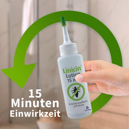 Linicin losjons ar utu ķemmi (100 ml) - utu līdzeklis galvas utu ārstēšanai, ieskaitot utu ķemmi | Saudzīgs galvas ādai