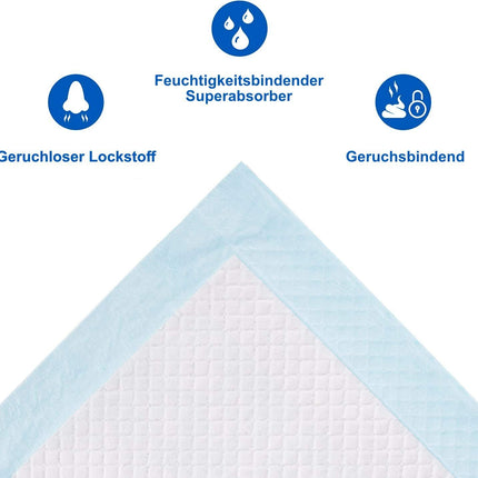 Medicīniskā ieliktnīte cilvēkiem ar urīnpūšļa vājumu | 100 gabali | 6 slāņu absorbējošs ieliktnis nesaturēšanas gadījumiem 40 x 60 cm | Ideāli piemērots arī mazuļiem vai kā kucēnu paliktnis
