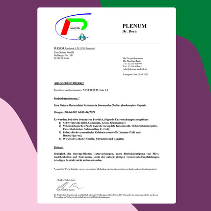 Piena dadža artišoku pienenes holīns – 180 kapsulas – 600 mg piena dadža ekstrakta (480 mg silimarīna) – Atbalsta aknas ar holīnu* – Ar augu rūgtvielām – Vegāns – TRUE NATURE®