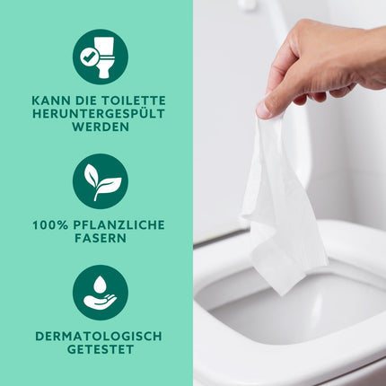 Amazon maigais mitrais tualetes papīrs ar alveju, noskalojams, 240 gab. (6 iepakojumi pa 40 loksnēm katrā) (agrāk Presto zīmols!)