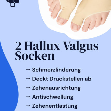 YOGAMEDIC Hallux valgus zeķes - lielā pirksta un pēdas priekšpirksta atvieglojuma spilvens - āmurpirksta korekcija un aizsardzība, 1 pāris apaviem, sandalēm - pirkstu šinas korektors sievietēm un vīriešiem, S/M izmērs