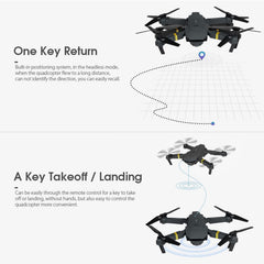 Drons ar kameru, salokāms 1080P HD FPV drons, augstuma noturēšana, pacelšanās ar vienu taustiņu, tālvadības kvadrokopters, WiFi drons zēniem un meitenēm