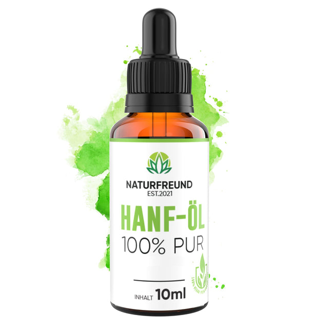 NATURFREUND® Premium kaņepju eļļa AUGSTAS DEVAS kaņepju sēklu eļļa Omega 3-6-9 eļļa taukskābes dabīgā eļļa - ražota Vācijā - 10 ml