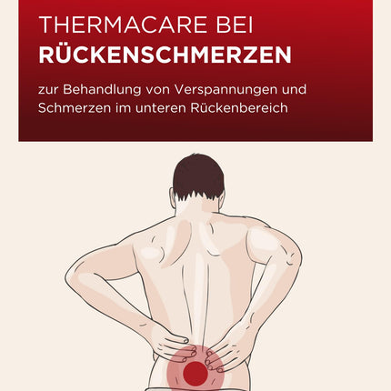 ThermaCare siltuma plāksteri muguras lejasdaļai, 6 gabali, muguras lejasdaļas un gūžas sāpēm, oriģināls Angelini Pharma Vācijas produkts