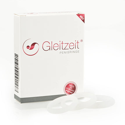 Gleitzeit® PREMIUM medicīniskie silikona dzimumlocekļa gredzeni potenci palielināšanai, caurspīdīgi
