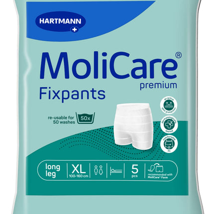 Hartmann 9477984 MoliCare Premium Fixpants nesaturēšanas ieliktnīši, XL, zaļi, 5 iepakojumā