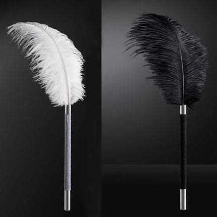 Erotiska spalva - SM Flirting Tempting Feather, Pāru erotiskie produkti Mazas seksa rotaļlietas verdzības seksam, Erotiska kutināšana, Melna (Melna)