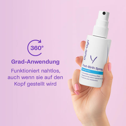 Pēcdzemdību reģenerācijas aerosols - grūtniecības aerosols un pēcdzemdību atvieglojums - aprūpei pēc grūtniecības - nomierina starpenes zonu pēcdzemdību periodā - dzesēšana pēc dzemdībām - 75 ml - Multi Gyn