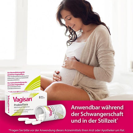 VAGISAN ProbioFlora pienskābes baktēriju vaginālās kapsulas. 8 gabali