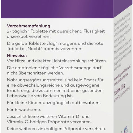 Merz Spezial Kollagen Active Duo Day &amp; Night – skaistuma kompleksa tabletes ar kolagēnu, C vitamīnu, cinku, mangānu + biotīnu – uztura bagātinātājs ar divkāršu formulu – 1 x 112 tabletes