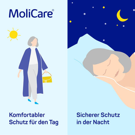 MoliCare® Pants Day — Nesaturēšanas biksītes mērenas dienas urīnpūšļa vājuma gadījumā sievietēm un vīriešiem | uzticams un diskrēts | L izmērs (100–150 cm gurnu apkārtmērs), 15 gabali