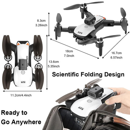 OBEST drons ar 4K kameru, bezkontaktu motora drons, FPV salokāms kvadrokoptera drons ar 360° aktīvu šķēršļu novēršanu, bērnu un pieaugušo rotaļlietas un dāvanas