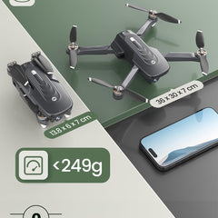 Holy Stone HS175D salokāms GPS drons ar 4K HD kameru, RC kvadrokopters ar 46 minūšu darbības rādiusu. Ilgs lidojuma laiks, seko man, bezsuku motors, lidojuma pieskāriens, interešu punktu augstuma saglabāšana, salokāms drons iesācējiem un pieaugušajiem, C0