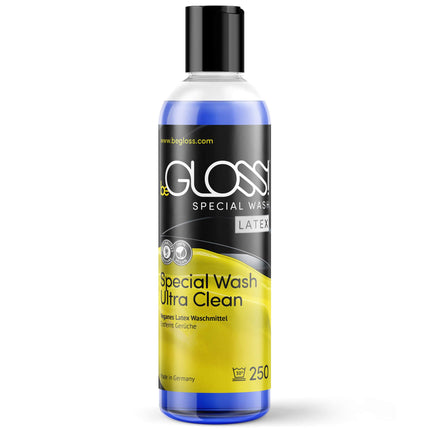 beGLOSS Special Wash Latex 250 mazgāšanas līdzeklis Tīrīšanas līdzeklis Kopšanas līdzeklis Lateksa šampūns Lateksa kopšanas līdzeklis