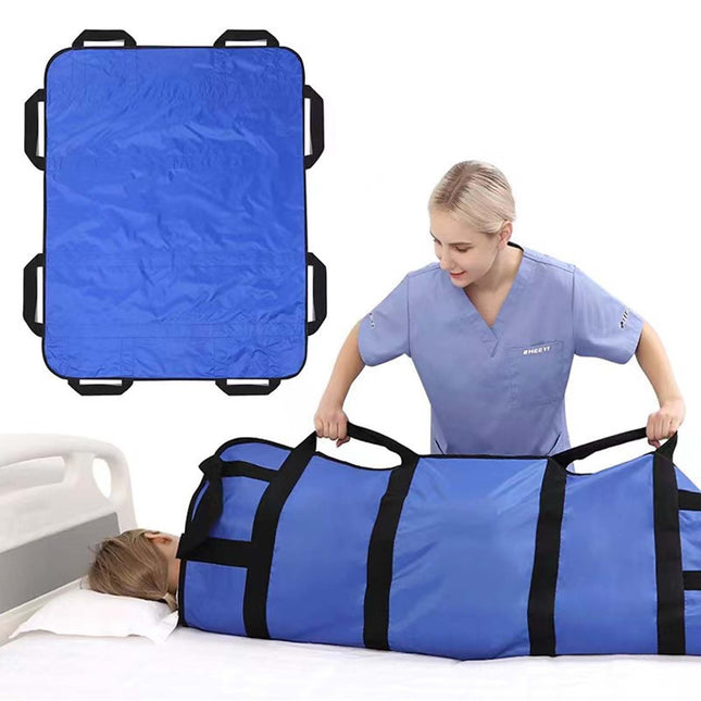 Bīdāmā palags gultas pārvietošanai, pārvietošanas dēlis pacienta pacelšanai, 120 x 100 cm bīdāmā palags gulošiem cilvēkiem ar rokturi, atkārtoti lietojams, mazgājams, palīglīdzeklis senioriem
