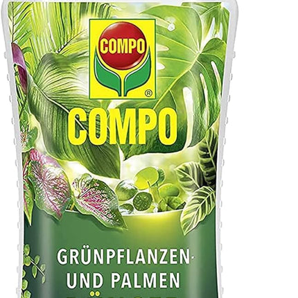 COMPO zaļo augu un palmu mēslojums – īpašs šķidrais mēslojums visiem istabas, balkona un terases augiem – 1 litrs