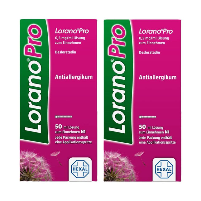 LORANOPRO 0,5 mg/ml iekšķīgi lietojama šķīduma komplekts (2 x 50 ml)