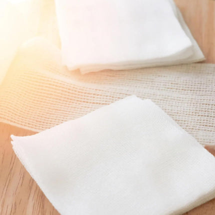 Neaustas kompreses, nesterilas 10x10cm, 100 gab., brūču kompreses, 4 slāņu, nelīpošs brūču pārsējs, marles kompreses, absorbējošas kompreses, pārsēju materiāls + e-grāmata (par veselību)