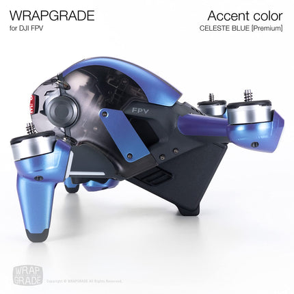 WRAPGRADE apvalks, kas ir saderīgs ar DJI FPV | Akcenta krāsa (Celeste Blue)