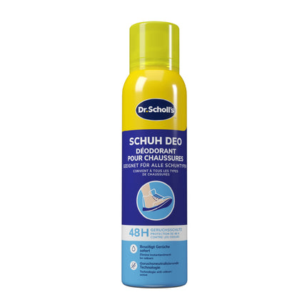 Scholl Fresh Step apavu aerosols pret nepatīkamām smakām, maigs pēdu dezodorants ar ilgstošu iedarbību pret nepatīkamām smakām, svaigiem apaviem, (1 x 150 ml)