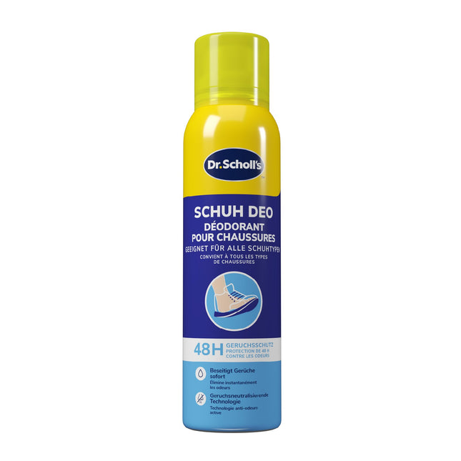 Scholl Fresh Step apavu aerosols pret nepatīkamām smakām, maigs pēdu dezodorants ar ilgstošu iedarbību pret nepatīkamām smakām, svaigiem apaviem, (1 x 150 ml)