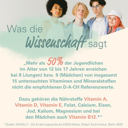 wowtamins Teens Complete bez cukura - vitamīni pusaudžiem (30 dienu piegāde) - multivitamīnu gumijas konfektes ar Omega 3 - uztura bagātinātājs imūnsistēmai ar C, D3, B12 vitamīniem, cinku un citiem vitamīniem