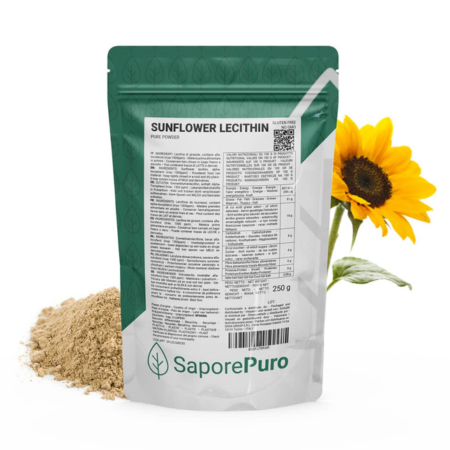 Saulespuķu lecitīna pulveris - 250 GR | Saulespuķu lecitīns