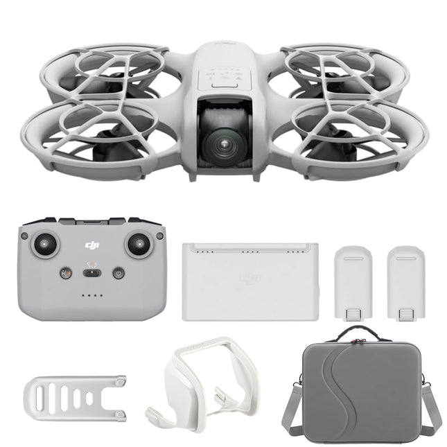 DJI Neo Fly More komplekts ar daudzpusīgiem aksesuāriem, mini drons ar 4K kameru, 135 g pašlidojošs drons, sekojiet man funkcija, palaišana ar roku, mākslīgā intelekta objekta izsekošana, ar RC-N3 un 3 baterijām