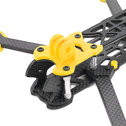 KENANLAN kvadrokoptera rāmja komplekts, FPV sacīkšu drona rāmis profesionāls 225 mm riteņu bāzes oglekļa šķiedras kvadrokoptera rāmis RC drona piederumi (dzeltens)