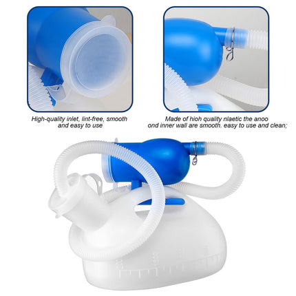 Pisuāra pudeles 2000ml urinēšanas pudele pisuāra pudele vīriešiem pārnēsājama tualete vīriešu pisuārs ar hermētisku vāku un 180cm šļūteni slimnīcas automašīnu kempingam