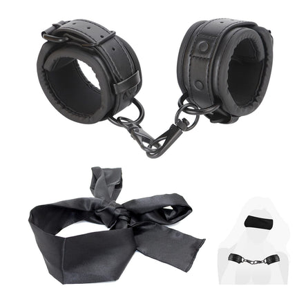 Leweiko SM roku dzelži un acu maska, aizsietas acis, fetiša seksa rotaļlieta pāriem, BDSM fetiša bondage komplekts ierobežojumiem, seksa rotaļlieta pāriem ekstremāliem mērķiem