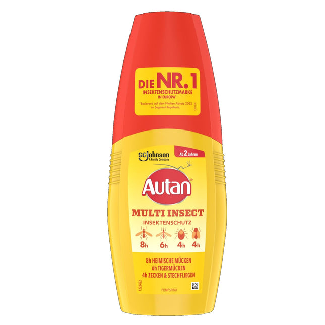 Autan daudzfunkcionālais kukaiņu atbaidīšanas pumpis, aizsardzība pret dažādiem kukaiņiem pret odiem, mušām un ērcēm, 1 iepakojums (1 x 100 ml)