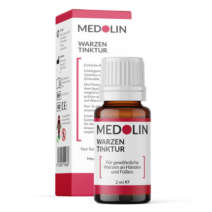 Medolin® kārpu tinktūra - efektīvs līdzeklis pret kārpām - zinātniski pierādīta efektivitāte - vienkārša un nesāpīga lietošana - noņem kārpas, 2 ml