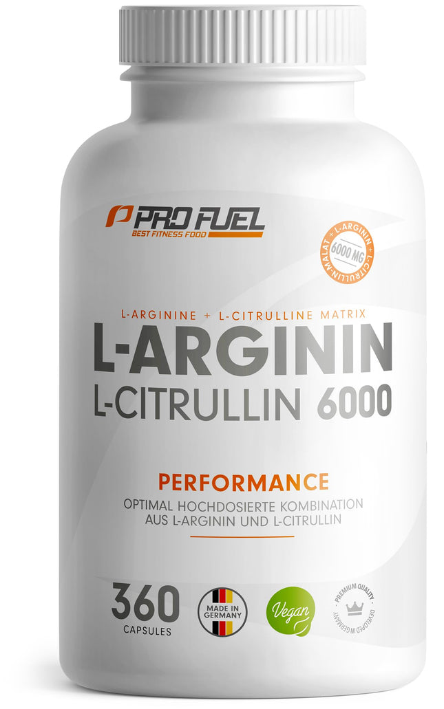 L-arginīna + L-citrulīna malāta kapsulas 360x - optimāla deva ar 6000 mg dienā no L-arginīna (2400 mg) + L-citrulīna malāta (3600 mg) - bez piedevām - laboratoriski pārbaudīts ar sertifikātu - vegāns
