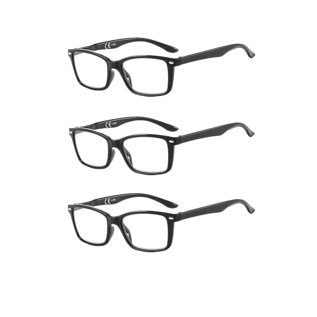 Suertree lasāmbrilles ar atsperu eņģēm, 3 iepakojumi, redzes palīglīdzekļi, brilles lasīšanas palīglīdzekļiem sievietēm un vīriešiem, 2.0X BM151