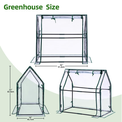Ohuhu mini siltumnīcas iekštelpu siltumnīca PVC plēves siltumnīca ar ūdensnecaurlaidīgu paklāju, tomātu mājas plēves siltumnīca maza stādu augu iekštelpu garšaugu dārzam 91,5x45,5x84 cm
