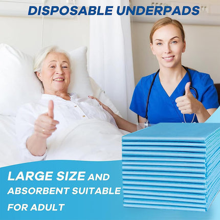 Vienreizlietojamie urīna nesaturēšanas paliktņi gultām 60x60 cm absorbējoši gultas paliktņi ūdensnecaurlaidīgi medicīniskie paliktņi senioriem, pacientiem, bērniem 15 gabali