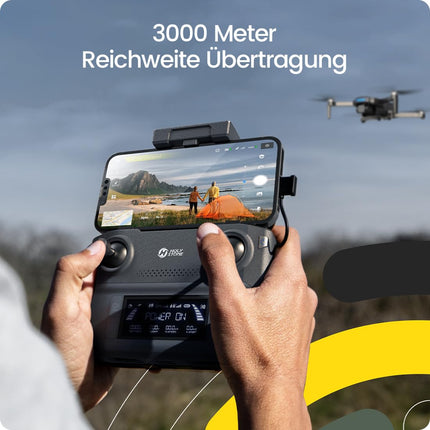 Holy Stone HS360S drons ar 4K GPS kameru pieaugušajiem, 3 km liela darbības rādiusa 5G attēla pārraide, 20 minūšu ilgs lidojuma laiks, sekojiet man, atgriezieties, RC salokāms drons, pilns komplekts iesācējiem, svars zem 249 g, C0