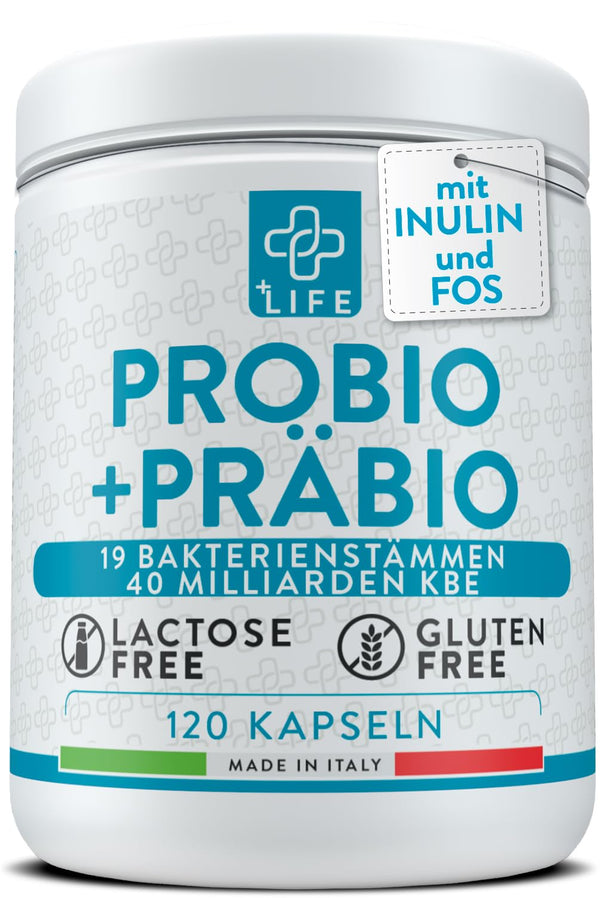 Probiotikas zarnu attīrīšanai ar prebiotikām 120 kapsulas PiuLife 40 miljardi CFU zarnu detoksikācija, probiotiskie pienskābes fermenti no 20 celmiem, zarnu probiotikas ar inulīnu un FOS, vēdera uzpūšanās,