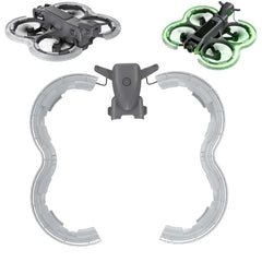 LICHIFIT propelleru aizsargs pret sadursmēm ar zibspuldzes LED gaismām DJI AVATA2 dronam propelleru aizsargs bufera gredzens brīdinājuma mirgojoša gaisma apgaismots TPU pārsegs ādai