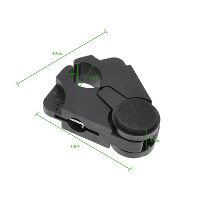 OTOTEC 2 daļu nūju turētājs galdam, melns, 5,2 x 4,7 cm, augstums 2,1 cm, ideāli piemērots caurulēm ar diametru no 1,6 cm līdz maks. 2,5 cm galda skavas