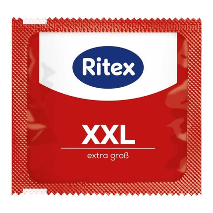 Ritex XXL prezervatīvi – īpaši lieli prezervatīvi (8 gabali) lielākam komfortam un intensīvākām sajūtām, prezervatīvi ar papildu lubrikantu – vegāniski prezervatīvi, dermatoloģiski pārbaudīti, ražoti Vācijā