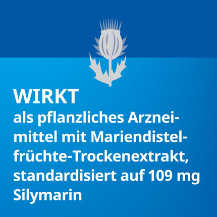 Silymarin STADA 109 mg cietās kapsulas, augu izcelsmes zāļu līdzeklis hronisku iekaisīgu aknu slimību, aknu cirozes un toksisku aknu bojājumu atbalstam, 100 gab.