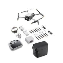 DJI Mini 4 Pro Fly More Combo ar DJI RC 2 tālvadības pulti (ekrāna tālvadības pulti), salokāms mini drons ar 4K kameru, svars mazāks par 249 g, lidojuma laiks 34 minūtes, 2 papildu akumulatori, C0 klase