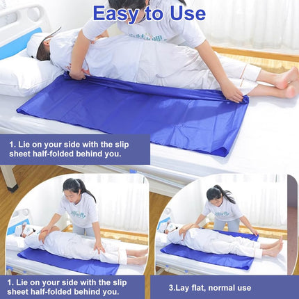 Gleittuch für Betttransfer,75x95cm Patiententransferbrett,Gleittuch für Bettlägerige,Transferboard Patientenlifter,Wiederverwendbares Gleittuch bei Bariatrischer Transfer,Transfer für ältere Menschen