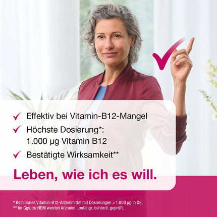 B12 Ankermann, 100 tabletes: 1000 mikrogramu B12 vitamīna tabletes, augsta deva, efektīva pret nogurumu un nespēku, ko izraisa B12 vitamīna deficīts, lielākai enerģijai un sniegumam, lietojamas vienu reizi dienā